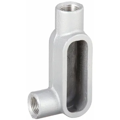 HUBBELL KILLARK Conduit Outlet Body: Aluminum, 3 in Trade Size, LL Body, 131.5 cu in Body Capacity - LL - 90° Elbow Type