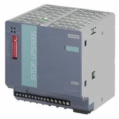 This Siemens standby UPS provides backup power for DC-powered industrial equipment. It accepts 24 V DC input and delivers 24 V DC output with a 208 VA rating, ensuring continuous operation during input power interruptions. Suitable for use in control systems, automation, and other DC-powered applications.