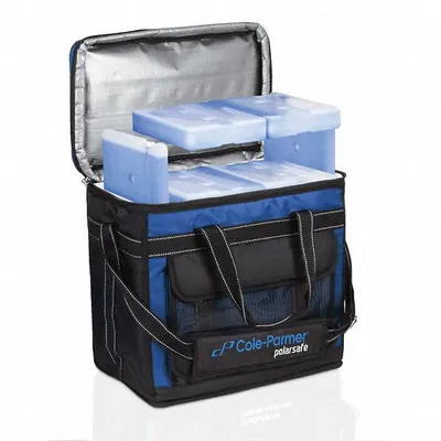 COLE-PARMER Cryogenic Storage Box: 16 1/8 in Overall Lg, 13 3/4 in Overall Wd, 9 3/8 in Overall Ht - Specimen Transport Coolers
