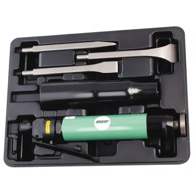SPEEDAIRE Needle Scaler Kit: Medium Duty, 1 17/32 in Stroke Lg, 1/4 in Female NPT - Inline Needle & Chisel Scalers