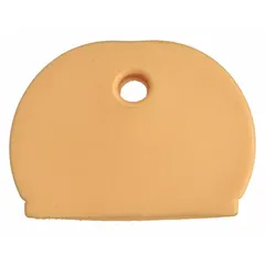 Vinyl key cap in beige, 1 1/4 in wide and 7/8 in high, supplied in a 50-pack. Used for color-coding and identifying keys in industrial facilities, aiding maintenance and operations teams in quickly locating keys for machinery, panels, or lockout/tagout systems.