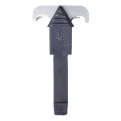 Pack of 25 straight-edge, round-tip utility blades for standard knife handles. Each blade measures 1 1/16 in width and 0.025 in thickness. Suitable for cutting cardboard, plastic strapping, and light materials in industrial, construction, and packaging settings.