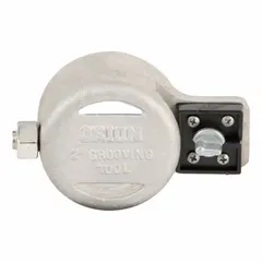 This metal grooving tool is designed for preparing 2-inch pipe for mechanical joint connections. It creates grooves on pipe ends to enable secure assembly in piping systems. Typical applications include industrial plumbing, fire protection, and HVAC installations.