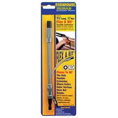 Flexible Bit Extension, 1/4 in Hex, Magnetic, Power Tool Use