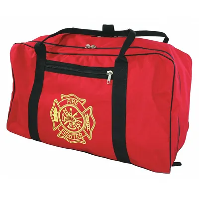 R&B FABRICATIONS Duffel Bag: Nylon, Red, 4,200 cu in Interior Volume, Zipper, 24 in Lg - Medic & Trauma Duffle Bags