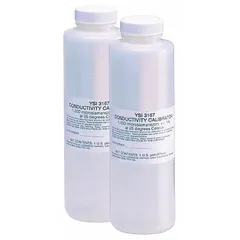Lab-grade conductivity calibration solution with a concentration of 1,000 µS/cm. Used for calibrating conductivity meters and sensors in water quality testing and laboratory analysis. Supplied in a 1 pt volume.