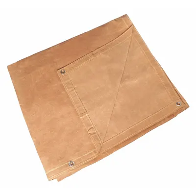 OEM APPROVED VENDOR Heavy Duty Canvas Tarp, 19.5 ft x 19.5 ft, Brown - Canvas Tarps