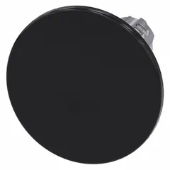 Momentary mushroom-head push-button operator from the Siemens 3SU series. Features a metallic construction and 22 mm mounting size for panel-mount industrial control applications. Suitable for use as an emergency stop or start actuator in control panels and machinery.