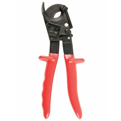 WIHA Insulated Cable Cutter: Steel Handle, Shear - Insulated Electrical & Data Cable Cutters