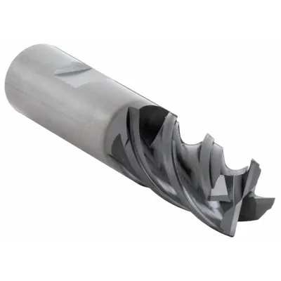 WIDIA HANITA Corner Chamfer End Mill: Carbide, TiAlN Coated, 4 Flute, 5/8" Mill Dia - Fast-Cutting Carbide Corner-Chamfer End Mills for Steel & Cast Iron