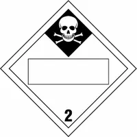 BRADY DOT Container Placard: 2, 10 3/4 in x 10 3/4 in, 10 3/4 in Label Ht, 10 3/4 in Label Wd (MPN 60391)
