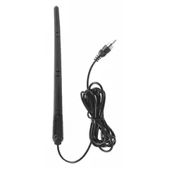 Long range antenna designed to extend communication range for security systems, including alarm panels and access control networks. Improves signal reception in large facilities, warehouses, or outdoor installations where standard antennas may not provide reliable coverage.
