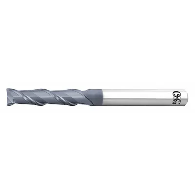 OSG Square End Mill: Carbide, WXL Coated, 2 Flute, 6 mm Mill Dia, 24 mm LOC - Carbide Square End Mills for Hardened Materials