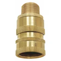 SANI-LAV Quick Connect Hose Adapter: Brass, Brass, 2 in Overall Lg, 3/4 in Inlet Connection Size (MPN N23)