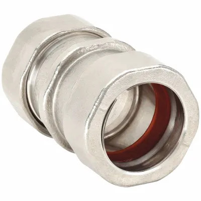CALBRITE Compression Conduit Coupling, 316 Stainless Steel, 3/4 in Trade Size - Compression Conduit Couplings