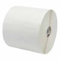 ZEBRA Barcode Printer Labels: 4 in Label Wd, 2 in Label Ht, White, 1 in Core Dia., Smooth Coated (MPN 10005851)