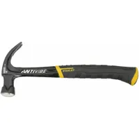 Curved Claw Hammer: Steel, Textured Grip, Steel Handle, 16 oz Head Wt, 13 in Overall Lg, Smooth (MPN 51-162)