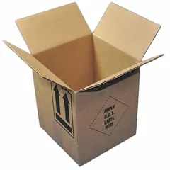 Brown corrugated shipping kit rated 275#, designed to hold four 1-gallon paint cans. Meets UN/USA D.O.T. Approved Containers standards with UN Rating Solid 4G/Y26.8/S. Used for compliant transport of hazardous materials in industrial and commercial applications.