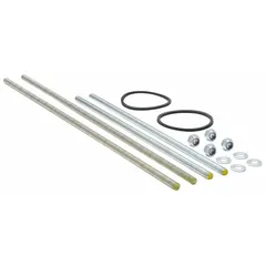 Bolt kit for securing and aligning tie rods in compressed air and gas filtration systems. Used to maintain structural integrity and sealing of filter housings.