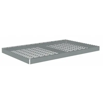 TENNSCO Shelf: 60 in x 36 in, 2,000 lb Load Capacity, Steel, 5 ga Decking, Gray - Wire Decking Shelf Kits for Boltless Shelving