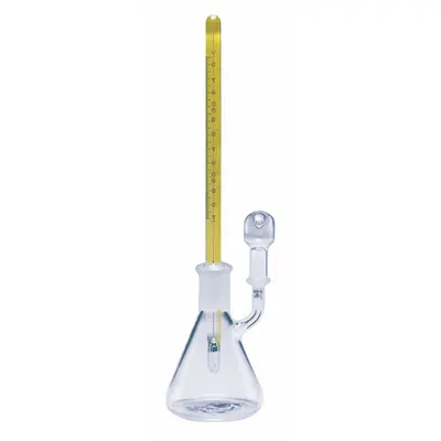 KIMBLE Specific Gravity Bottle: 10 mL, Ground-Glass Stopper, 168 mm, Colorless - Glass Lab Specific Gravity Bottles