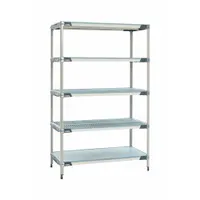 METRO Industrial Shelving Starter: 18 in x 24 in, 74 in Overall Ht, 5 Shelves, Antimicrobial (MPN 5X317HX3)