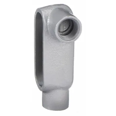 HUBBELL KILLARK Conduit Outlet Body: Iron, 1/2 in Trade Size, LL Body, 4 cu in Body Capacity - LL - 90° Elbow Type