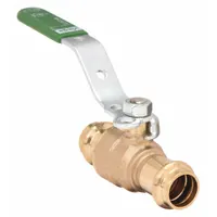 VIEGA PROPRESS Manual Two-Way Ball Valve: 3/4 in Size, Bronze, Straight, Press x Press, Two-Piece (MPN 79928)