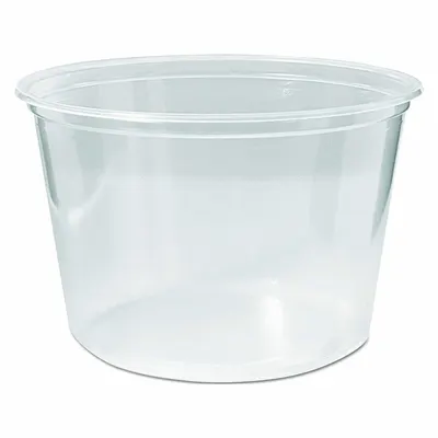 OEM Round Plastic Containers, Clear, 1 Compartment, 500 PK