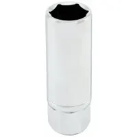 WESTWARD Spark Plug Socket: 1/2 in Drive Size, 5/8 in Socket Size, 6-Point, Deep, Chrome (MPN 54PR29)