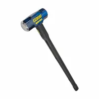 Club Hammer: Steel, Steel Handle, 8 lb Head Wt, 1 7/8 in Dia, 30 in Overall Lg, Plain Grip, Steel (MPN ESH-830X)