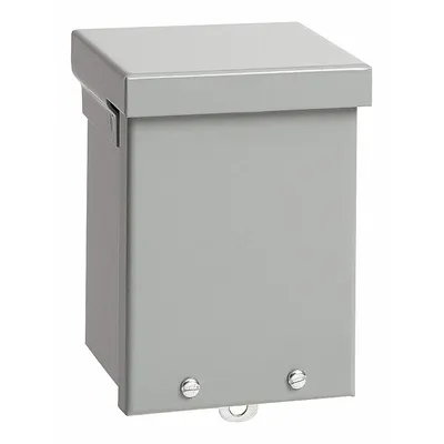 HOFFMAN Enclosure: Steel, 10 in x 8 in x 6 in, 3R, Solid Cover, Screw On, Included - Steel Enclosures with Screw-On Covers