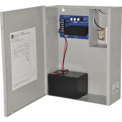 The ALTRONIX LPS3C12X is a linear power supply board housed in a steel enclosure. It converts 115V AC input to regulated 12VDC output at 2.5A. Suitable for powering control panels, security systems, and access control equipment in industrial and commercial environments.