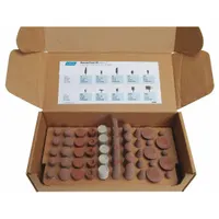 This kit contains 50 aluminum oxide mounted points with a 1/4 in shank diameter. Designed for general-purpose deburring, blending, and finishing on carbon steel. Suitable for use with die grinders and rotary tools in metalworking and fabrication applications