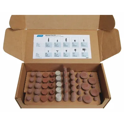 NORTON General Purpose Mounted Point Kit for Carbon Steel, 50 Pieces - General Purpose Mounted Point Kits for Carbon Steel