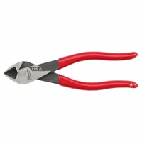 Dipped Grip Plier: Flush, Straight, Oval, 3/4 in Jaw Lg, 1 1/4 in Jaw Wd, 7 in Overall Lg, 6 - 8 in (MPN MT507)
