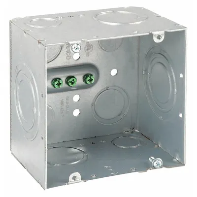 RACO Electrical Box: Steel, Square, 2 Gangs, 3 1/4 in Box Dp, 4 11/16 in Box Wd - Data Electrical Boxes