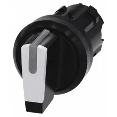 This 22 mm panel-mount illuminated selector-switch operator features three positions with momentary/momentary/momentary action. It has a non-metallic switch bezel and includes no cam. Suitable for industrial control panels requiring a compact, illuminated selector interface for machine mode or function selection.