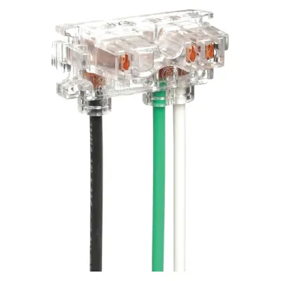 HUBBELL Receptacle Wiring Module: SNAPconnect(R) II, 120V AC/125V AC, 20 A, 3 Wire - Snap-In Wiring Modules