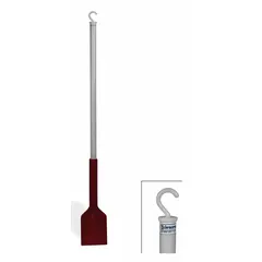 APPROVED VENDOR Non-Sterile LDPE Scraper, Red, 42 in Overall Length, 5 in Width, 36 in Handle