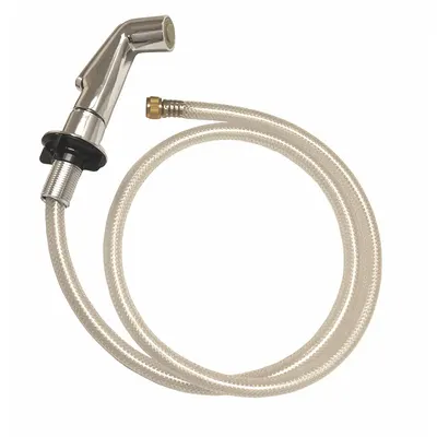 OEM Kitchen Sprayer: Plastic, Chrome, 1/4" Connection Size, NPT - Faucet Sprayers