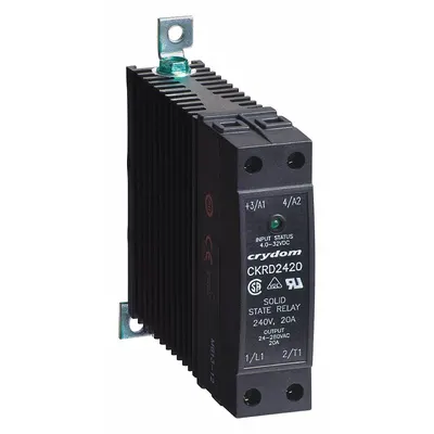 CRYDOM Solid State Relay: DIN-Rail Mounted, 30 A Max Output Current, SCR - DIN-Rail Mounted Relays