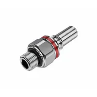Quick Connection Coupling: Straight, 1/4 in Pipe Size, Warm Red, Quick Disconnect/Threaded, Brass (MPN LQ4D47004RED)