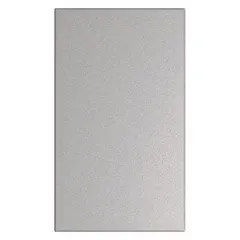 Steel panel for commercial bathroom partitions with honeycomb core. Smooth Semi Gloss finish in Pepper Dust color. Measures 58 in height, 34 in width, 1 in thickness. Suitable for use in restroom stalls and similar partition systems.