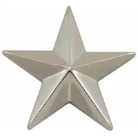 HEROS PRIDE Metal Rank Insignia: Star, 5/8 in, Silver, Metal, Clutch Pin, Rank Insignia, 1 PR (MPN 4490N)