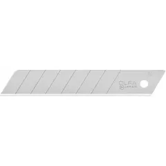 These straight-edge standard-tip replacement snap-off blades are designed for utility knives used in cutting cardboard, drywall, plastic, and other sheet materials. Each blade measures 11/16 in wide and 0.02 in thick, with 8 segments that allow a fresh sharp edge to be snapped off as needed. Supplied in a 100-pack.