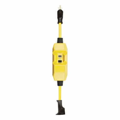 SOUTHWIRE GFCI: Manual Reset, 2 ft Lg, 14/3, 5-15P Plug, 15 A Current, 120V AC - Inline GFCI Cords