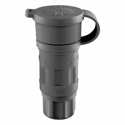 LEVITON Straight Blade Connector: 5-15R, 125V AC, 15 A, 2 Pole, 3 Wire, Black (MPN 15W47-B) - Watertight Connectors