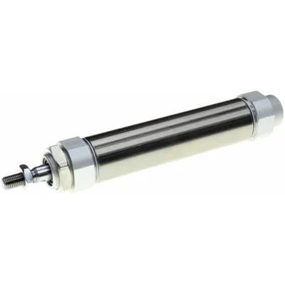 SMC Round Body Cylinder: 32 mm Bore, 150 mm Stroke, Non-Repairable, Stainless Steel - Double End Mount Cylinders