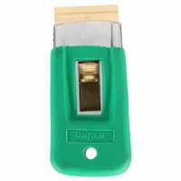 UNGER Scraper: Bld. Mat. Carbon Steel, Hdl. Mat. Rubber, Stiff, 4 1/2 in Overall Lg (MPN SR040)